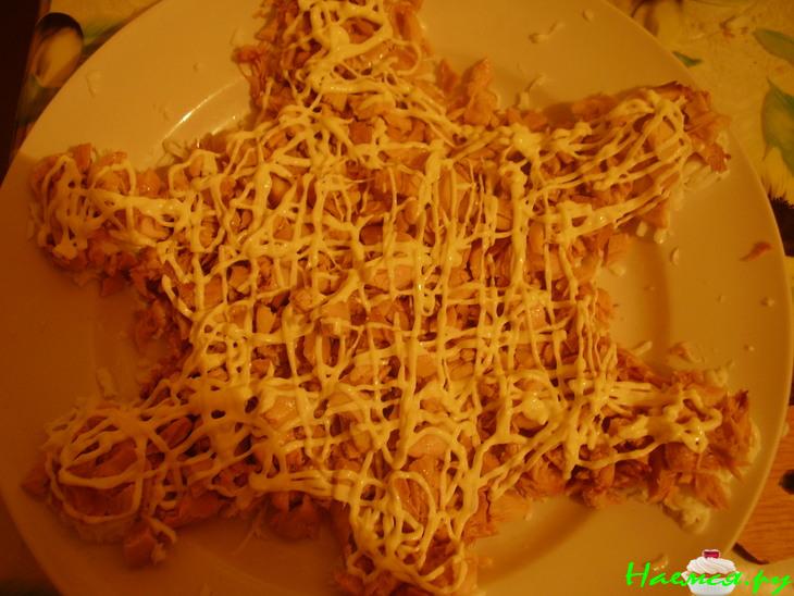 Салат с окорочком "Черепаха" Салат с окорочком "Черепаха"