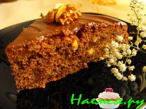 Шоколадно-ореховый торт с мягким кремом Шоколадно-ореховый торт с мягким кремом