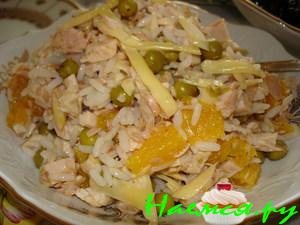 Салат по-итальянски из курицы с тунцом