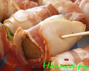 Маринованные цуккини с окороком Маринованные цуккини с окороком