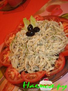 Лапша с ореховым соусом