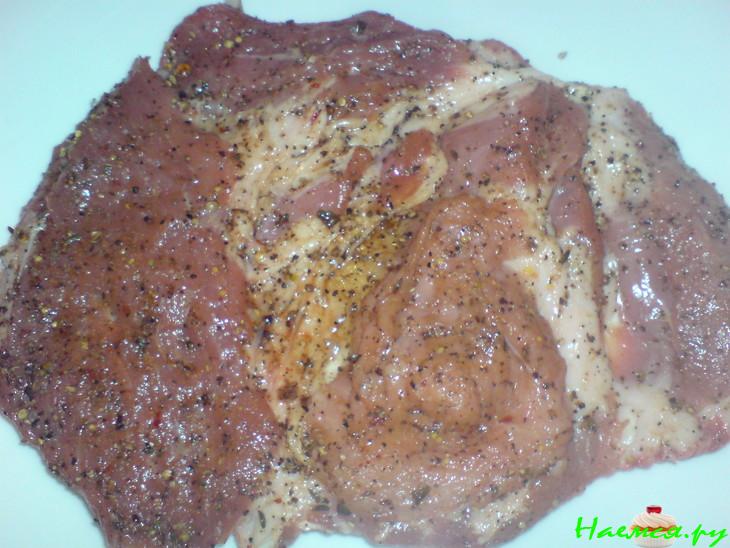 Мясо с брынзой