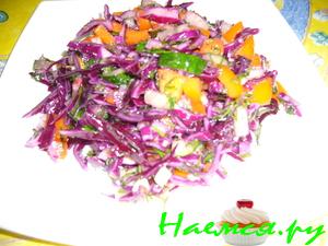 Салат с краснокачанной капустой Салат с краснокачанной капустой