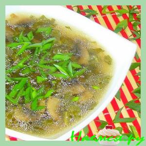 Суп грибной с ревенем Суп грибной с ревенем