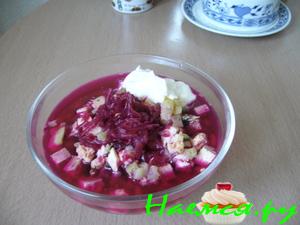 Свекольник с маринованной свеклой