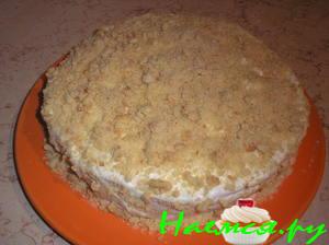 Лимонный пирог с белковым кремом