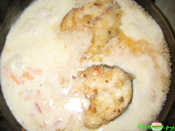 Рыба в сливочно-укропном соусе