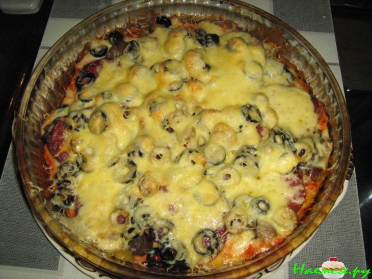 Оливково-грибная пицца Оливково-грибная пицца