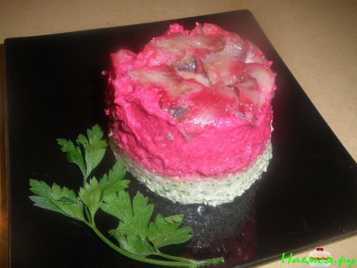 Закуска из сельди с двумя муссами