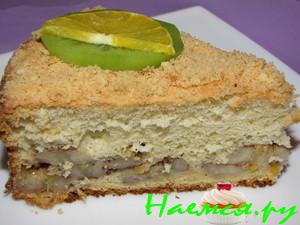 Шарлотка с бананами