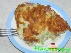 Капустная запеканка с сыром и ветчиной Капустная запеканка с сыром и ветчиной