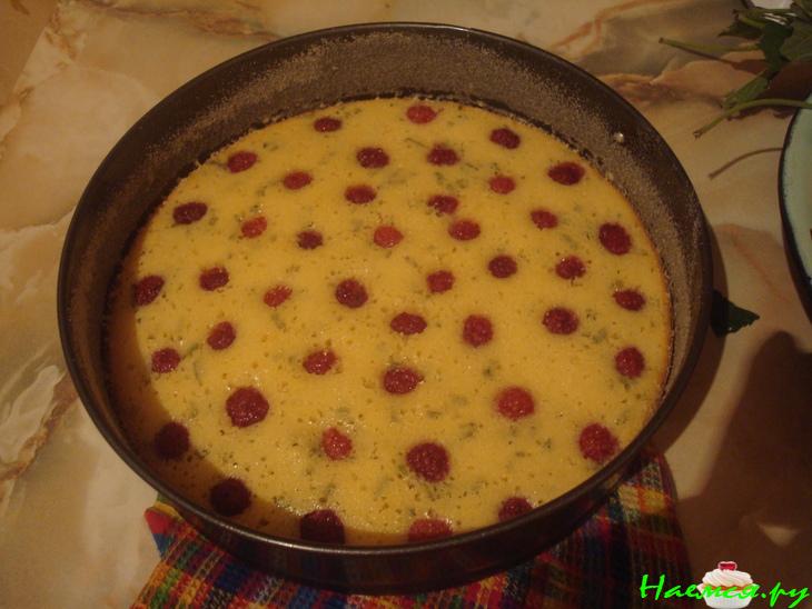 Тортик 'Мятный вечер в малиновых облаках'