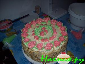 Украшение торта масляным кремом