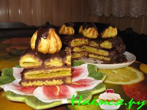 Торт 'Дамские пальчики' с заварным шоколадным кремом