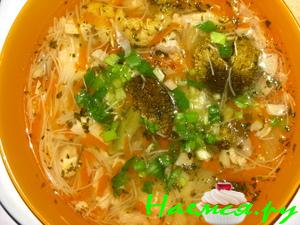 Суп из курицы с овощами и вермишелью