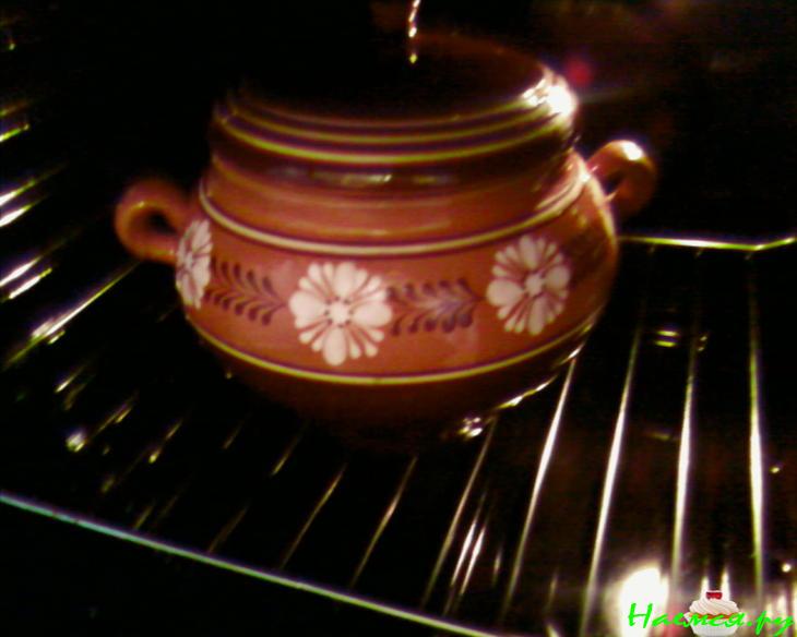 Курица в горшочке с молоком