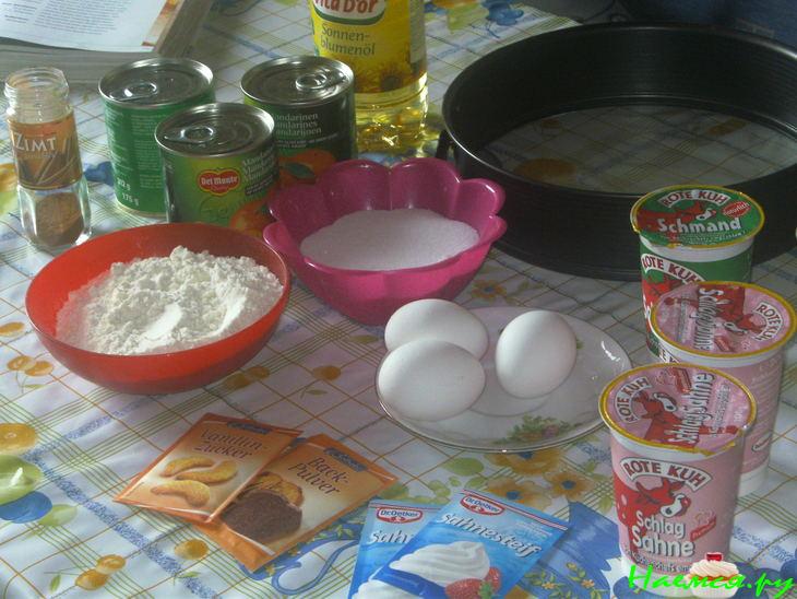 Мандариновый тортик с корицей