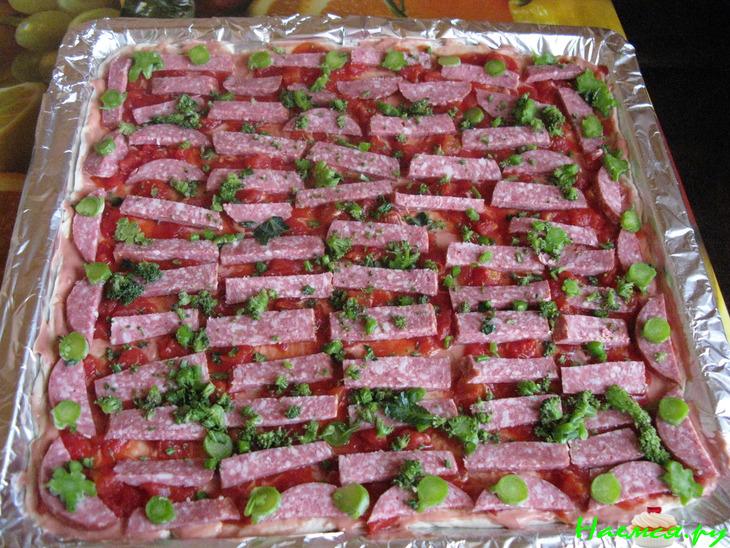 Вкуснейшая пицца на тонком кефирном тесте