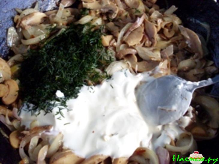 Судак под грибной шубой, с сырной сеточкой Судак под грибной шубой, с сырной сеточкой