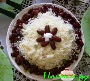 Салат фасолево-кукурузный с крабовыми палочками