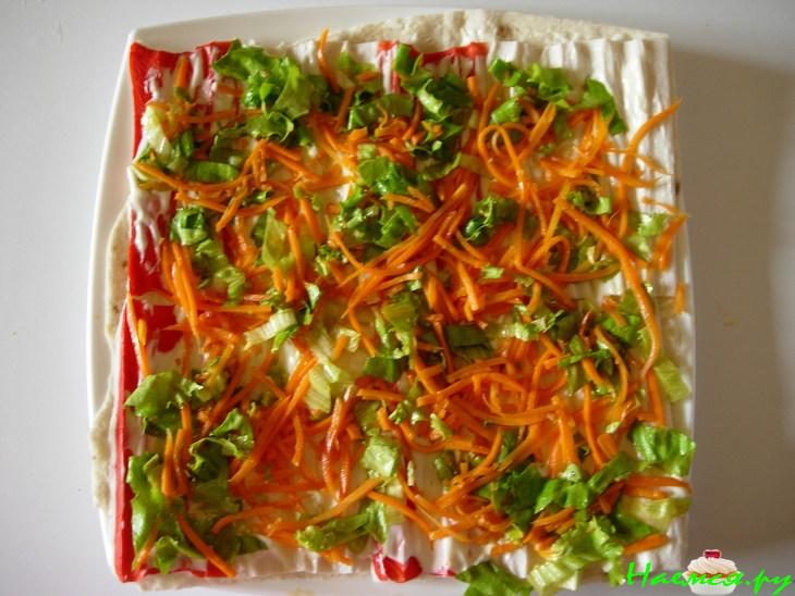 Торт с крабовыми палочками