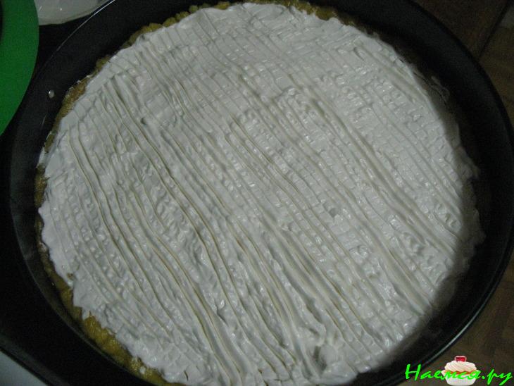 Песочный пирог с грушей и безе "Росса рассвета"