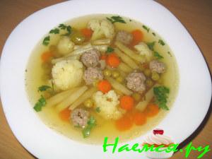 Овощной суп с фрикадельками Овощной суп с фрикадельками