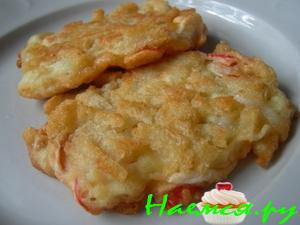 Рыбные оладьи с хлебной корочкой Рыбные оладьи с хлебной корочкой