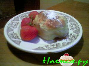 Персики в тесте