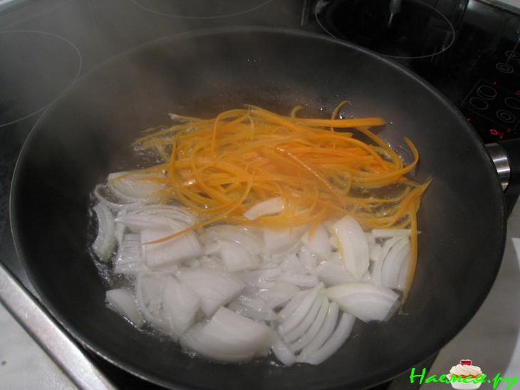 Спагетти и брокколи и грибами