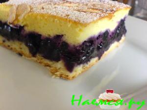 Пирог с черникой и сырной массой