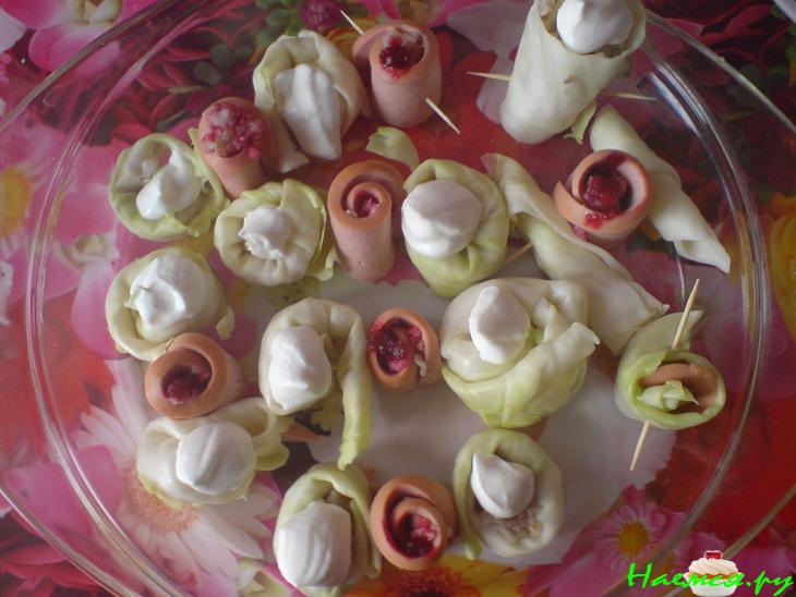 Колбасные розочки