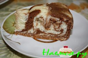 Пирог 'Мраморный' (вариант 'Зебра')