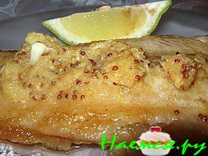 Рыбный стейк под имбирным соусом