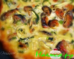 Пирог с мидиями  