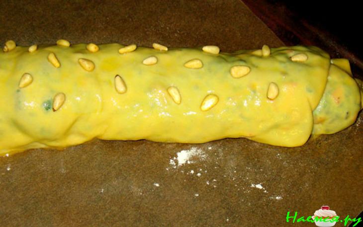 Рулет с хоккаидо-тыквой и шпинатом