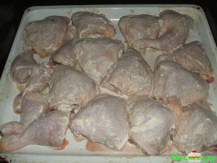 Окорочка маринованные в сметане с картошкой