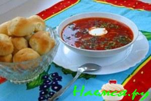 Борщ украинский с галушками