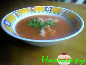 Томатный суп с треской