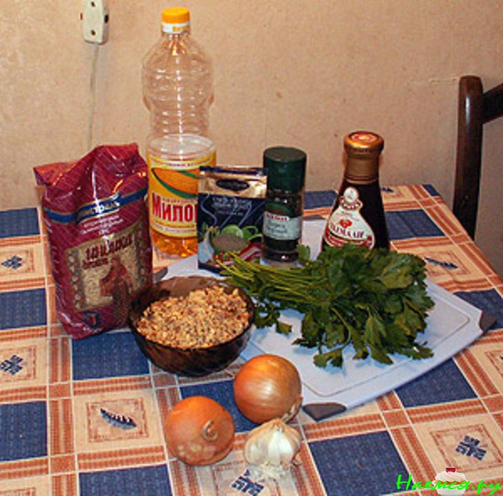 Харчо с орехами (быстрое, постное)