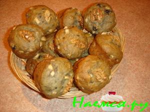 Кексы с яблоком, геркулесовые - постные