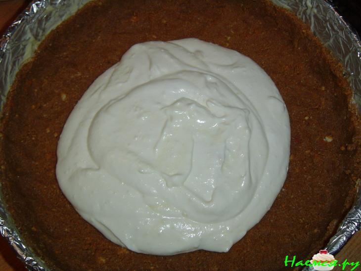 Двухцветный творожный торт