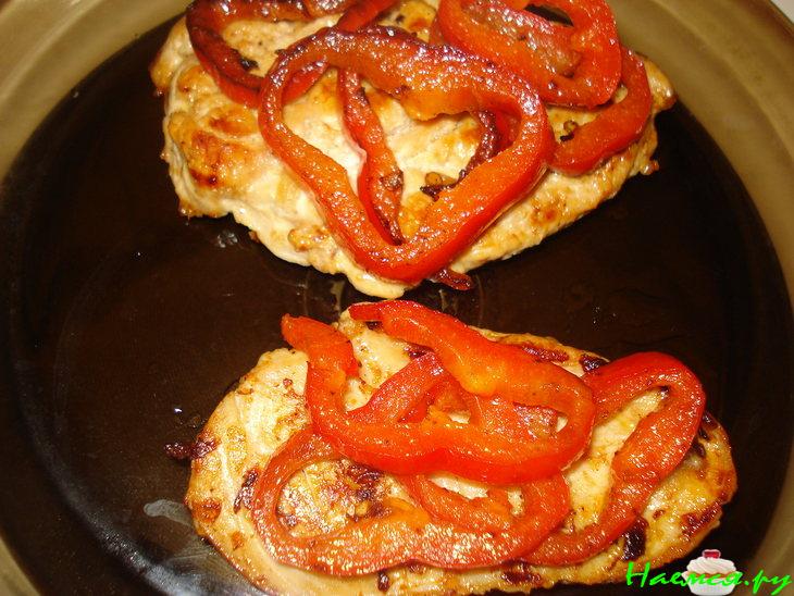 Куриное филе в чесночной карамели