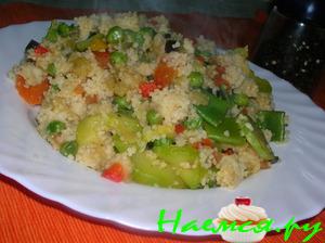 Кускус с весенними овощами или мое первое знакомство с кускусом