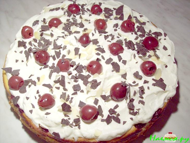 Творожно-вишнёвый пирог