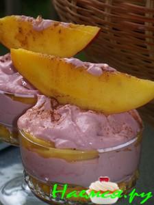 Фруктово-творожный десерт с молочным ликёром  