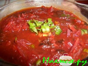 Густой вегетарианский борщ с черносливом