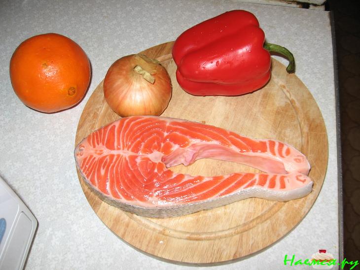 Форель с апельсинами