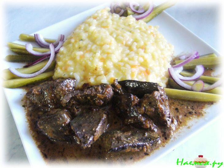 Нежная печень в сливочном соусе