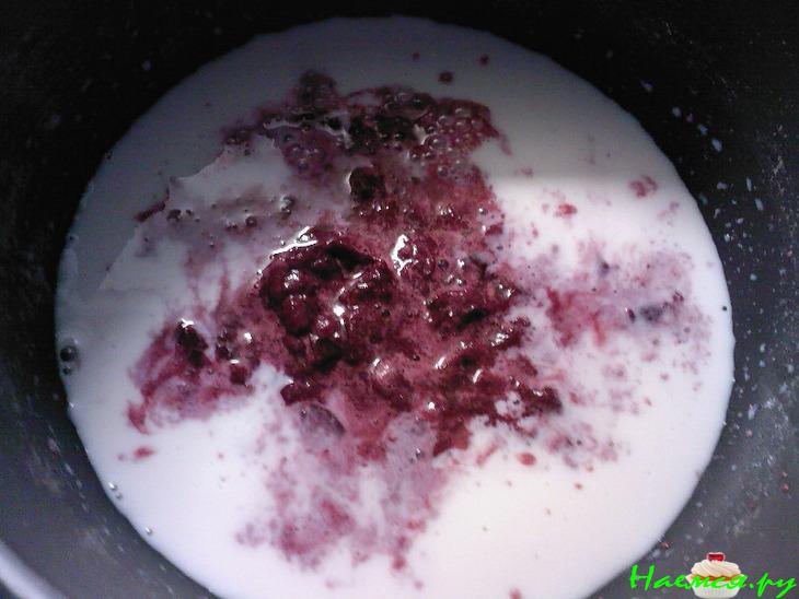 Кофейно-вишневое бланманже